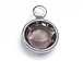 Light Amethyst - PRECIOSA Crystal <b>Silver Plated</b> Birthstone Channel Charms