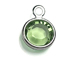 Peridot - PRECIOSA Silver Plated Birthstone Channel Charms - Peridot