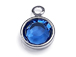 Sapphire - PRECIOSA Crystal <b>Silver Plated</b> Birthstone Channel Charms
