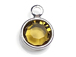 Topaz - PRECIOSA Crystal <b>Silver Plated</b> Birthstone Channel Charms