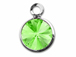 <b><i>**Stone is Pointy on both sides** </b></i>Swarovski Crystal <b>Silver Plated</b> Birthstone Channel Charms - Peridot