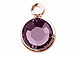 Swarovski Crystal Rose Gold Plated Birthstone Channel Charms - Amethyst