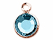 Swarovski Crystal <font color="B76E79">Rose Gold Plated</font> Birthstone Channel Charms - Aquamarine 250 pcs