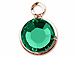 Swarovski Crystal Rose Gold Plated Birthstone Channel Charms - Emerald