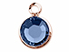 Swarovski Crystal Rose Gold Plated Birthstone Channel Charms - Sapphire