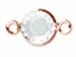 Swarovski Crystal Rose Gold Plated Birthstone Channel Links or Connectors - Crystal 250 pcs