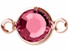 Swarovski/Preciosa Crystal Rose Gold Plated Birthstone Channel Links or Connectors - Rose