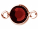 Swarovski/Preciosa Crystal Rose Gold Plated Birthstone Channel Links or Connectors - SIam