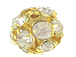 10mm Gold plated Round Rhinestone Balls