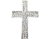 38mm Silver plated Rhinestone Cross