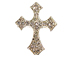 31mm Rhinestone Cross - Silver Tone 