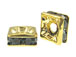 Montana: 8mm Gold Plated Finish Squaredelle - Swarovski 