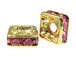 Rose: 6mm Gold Plated Finish Squaredelle - Swarovski 