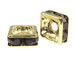 Siam: 4mm Gold Plated Finish Squaredelle - Swarovski 
