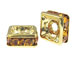 Topaz: 6mm Gold Plated Finish Squaredelle - Swarovski 