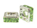 Peridot: 4mm Sterling Silver Plated Finish Squaredelle - Swarovski 