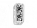 6mm Squaredelle Silver plated - Crystal
