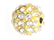 8mm Rhinestone Ball - Gold tone