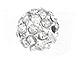 8mm Rhinestone Ball - Silver tone