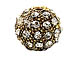 10mm Rhinestone Ball - Gold tone