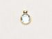 Aquamarine - Swarovski Crystal Gold Plated Birthstone Channel Charms, 6.6 x 4.6mm