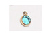 Blue Zircon - Swarovski Crystal Gold Plated Birthstone Channel Charms, 6.6 x 4.6mm