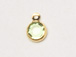 Peridot - Swarovski Crystal <b><font color="FFFF00">Gold Plated</font></b> Birthstone Channel Charms, 6.6 x 4.6mm