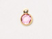 Rose - Swarovski Crystal <b><font color="FFFF00">Gold Plated</font></b> Birthstone Channel Charms, 6.6 x 4.6mm