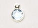 Aquamarine - Swarovski Crystal Silver Plated Birthstone Channel Charms, 6.6 x 4.6mm