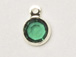 Emerald - Swarovski Crystal Silver Plated Birthstone Channel Charms, 6.6 x 4.6mm