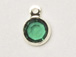 Emerald - Swarovski Crystal <b>Silver Plated</b> Birthstone Channel Charms, 6.6 x 4.6mm