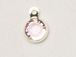 Lt. Amethyst - Swarovski Crystal Silver Plated Birthstone Channel Charms, 6.6 x 4.6mm