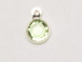 Peridot - Swarovski Crystal <b>Silver Plated</b> Birthstone Channel Charms, 6.6 x 4.6mm