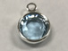 Aquamarine - Preciosa Crystal Silver Plated Birthstone Channel Charms, 12 x 9mm