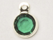 Emerald - Swarovski Crystal <b>Silver Plated</b> Birthstone Channel Charms, 12 x 9mm 