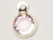 Lt. Amethyst - Swarovski Crystal <b>Silver Plated</b> Birthstone Channel Charms, 12 x 9mm