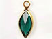 Swarovski Crystal <b>Gold Plated</b> Birthstone Channel Marquis Charms - Emerald