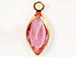 Swarovski Crystal <b>Gold Plated</b> Birthstone Channel Marquis Charms - Rose