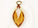 Topaz - Austrian Crystal <b>Gold Plated</b> Birthstone Channel Marquis Charms