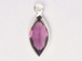 Swarovski Crystal Silver Plated Birthstone Channel Marquis Charms - Amethyst