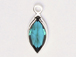 Light Sapphire (March Month)  - Swarovski Crystal <b>Silver Plated</b> Birthstone Channel Marquis Charms