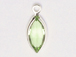 Swarovski Crystal <b>Silver Plated</b> Birthstone Channel Marquis Charms - Peridot