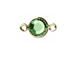 Peridot - Swarovski Crystal <b><font color="FFFF00">Gold Plated</font></b> Birthstone Channel Connectors, 8.6 x 4.6mm