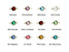 60pc Set of Swarovski <b><font color="FFFF00">Gold Plated</font></b> Birthstone Channel Connectors, 8.6 x 4.6mm