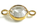Swarovski Crystal Gold Plated Birthstone Channel Links - Crystal