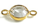 Swarovski Crystal <font color="FFFF00">Gold Plated</font> Birthstone Channel Links - Crystal