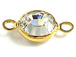 Swarovski Crystal <font color="FFFF00">Gold Plated</font> Birthstone Channel Links - Crystal AB 250 pcs