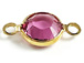 Swarovski Crystal <font color="FFFF00">Gold Plated</font> Birthstone Channel Links - Rose