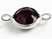 Swarovski Crystal <b>Silver Plated</b> Birthstone Channel Links - Amethyst