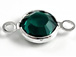 Swarovski Crystal <b>Silver Plated</b> Birthstone Channel Links - Emerald 250 pcs